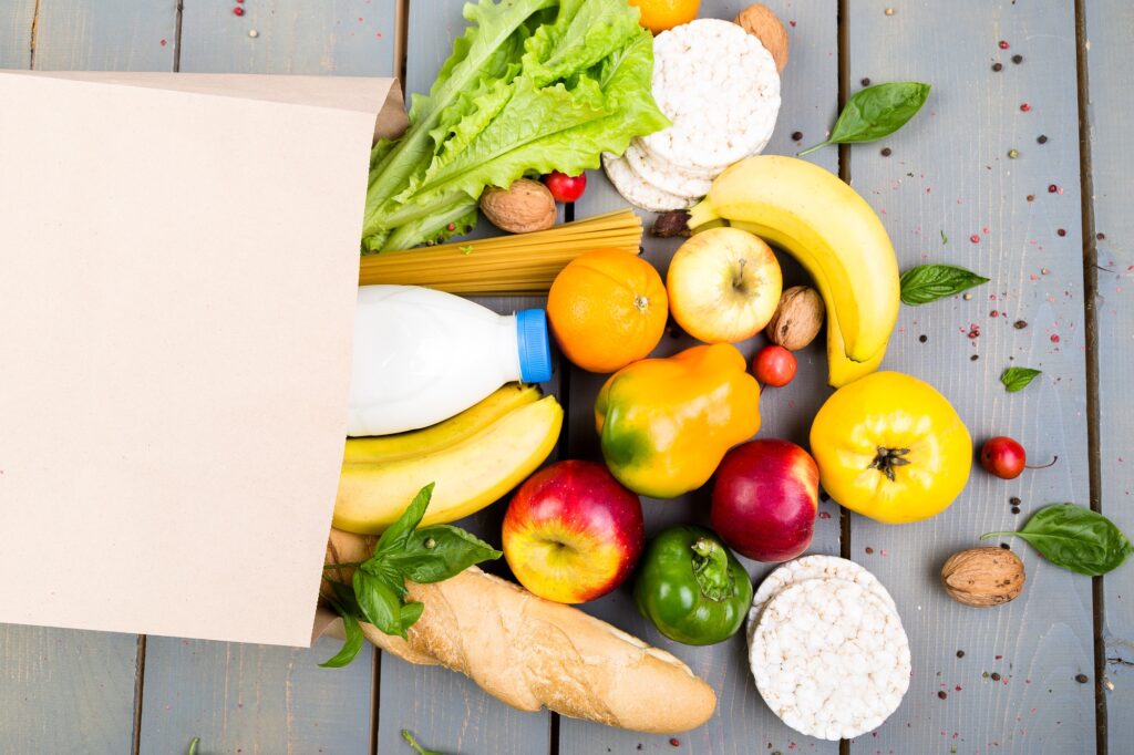 Grocery shopping concept.